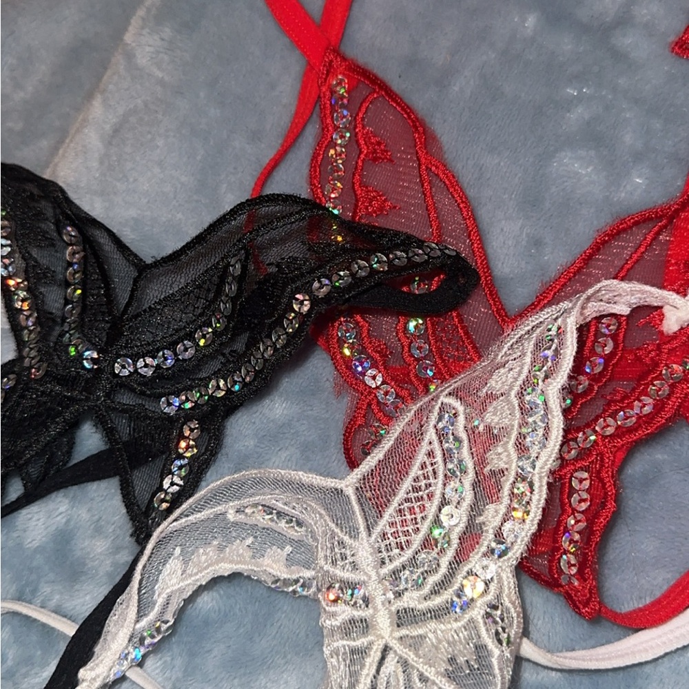 Elegant Women's Lace Lingerie Set - Black, Red, and White